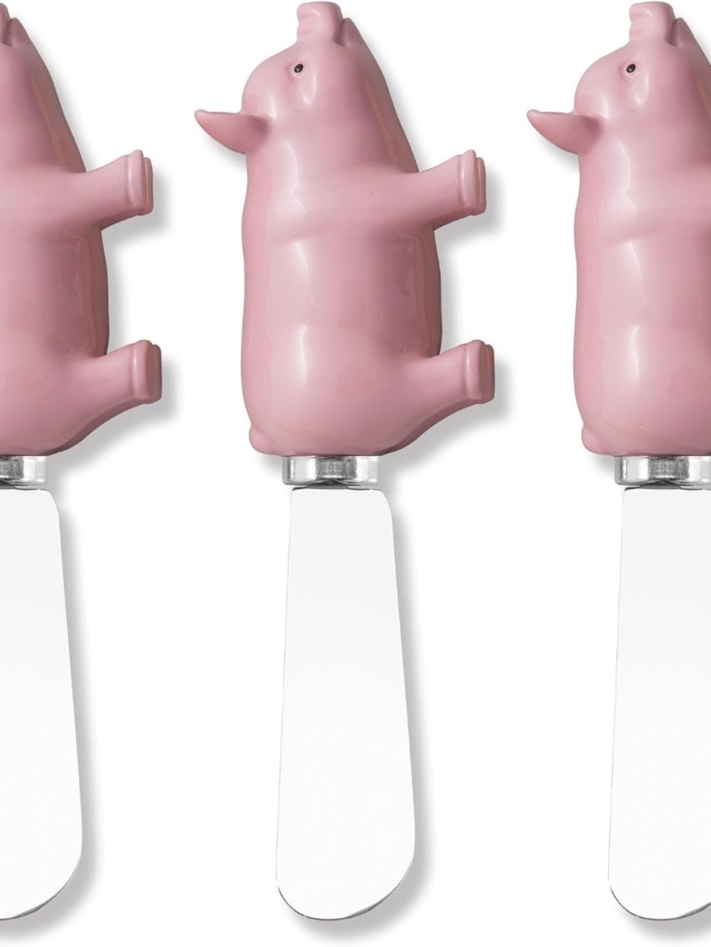 Pig Cheese Spreader Set of 3, Stainless Steel Butter and Jam Spreader